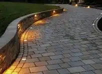 Lit driveway