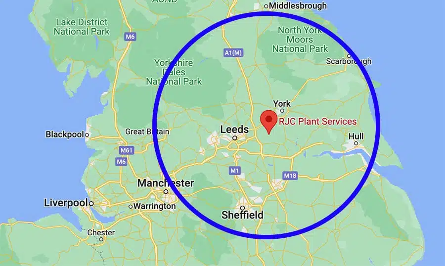 The areas that RJC Plant Services cover