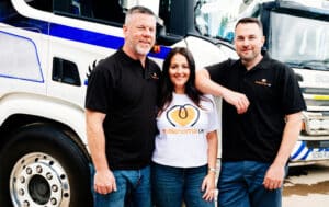 Chris Jackson, Zena Jackson and John Harrison supporting Melanoma UK