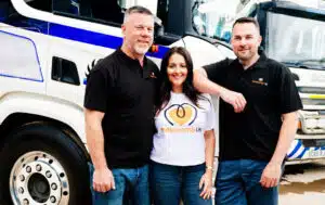 Chris Jackson, Zena Jackson and John Harrison supporting Melanoma UK